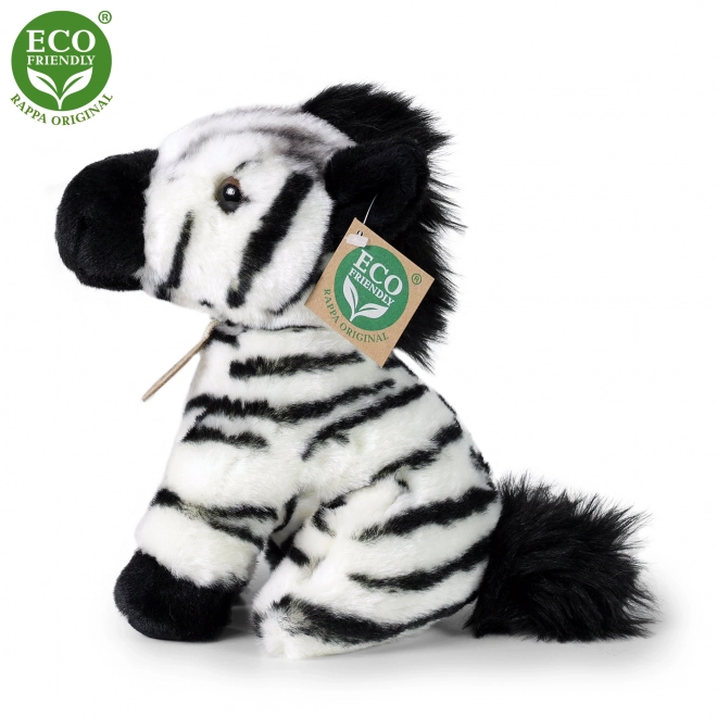 Zebra seduta in peluche ECO-FRIENDLY 18 cm