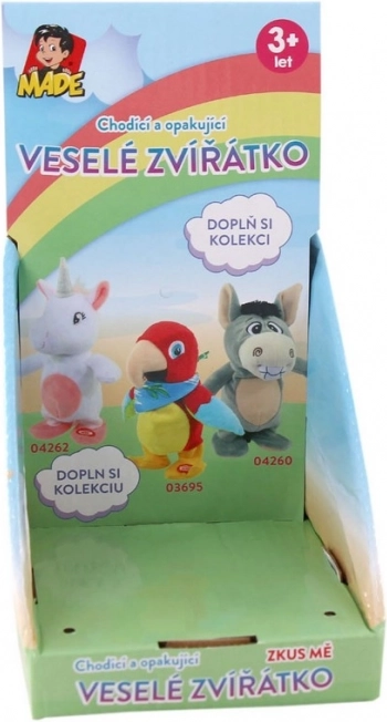 Unicorno che cammina e ripete