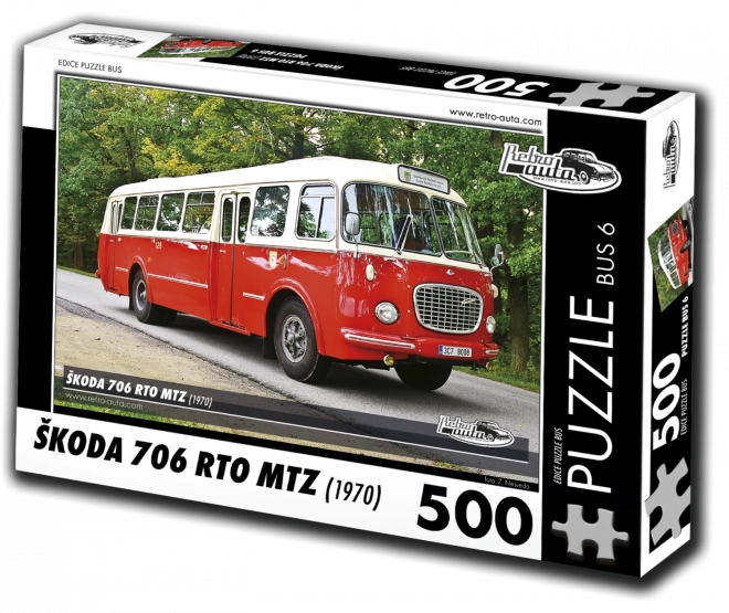 Puzzle bus Škoda 706 RTO MTZ 1970 500 pezzi