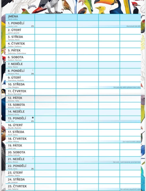 Calendario pianificatore familiare Animalium 2026