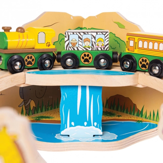 Bigjigs Rail pista di treni in legno Safari