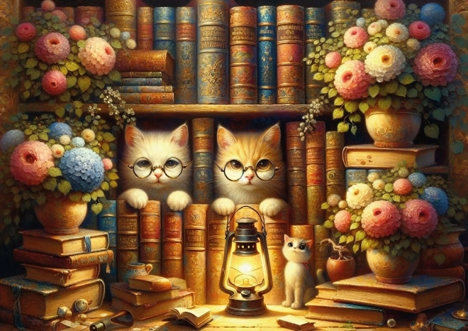 Puzzle Biblioteca dei Gatti 260 pezzi