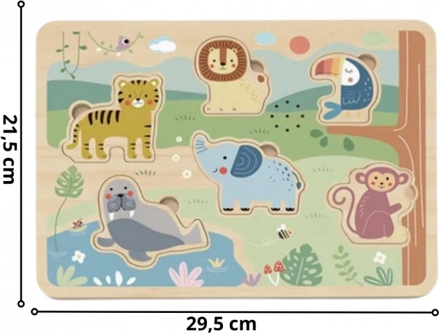 Tooky Toy Puzzle Interattivo in Legno Animali