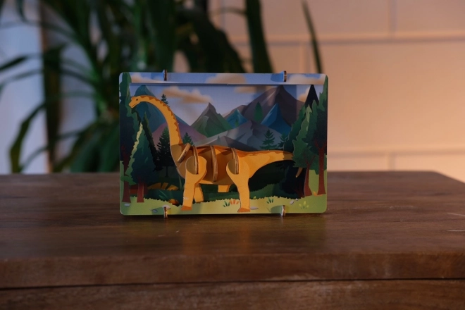 Puzzle 3D in legno Brontosaurus