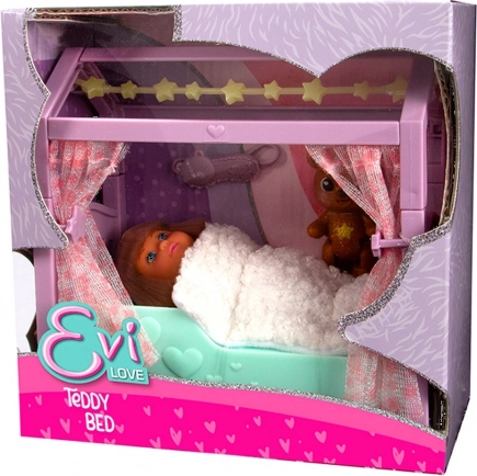 bambola Evi Love con lettino e stelline luminose