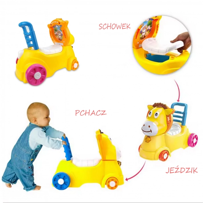 Carrellino Passeggino Orsacchiotto 3 in 1 WOOPIE