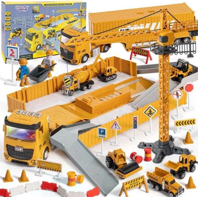 Woopie camion da costruzione 6 in 1 con gru e accessori