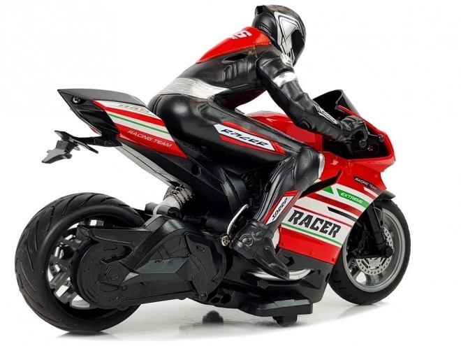 Moto da corsa telecomandato rosso