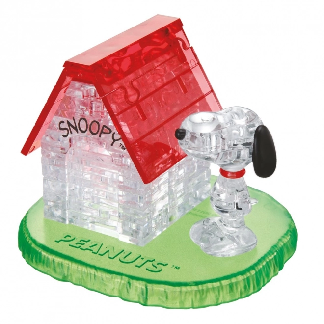 Puzzle 3D Cristallo Snoopy e Casetta 50 Pezzi