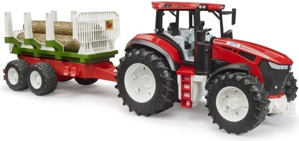 trattore con rimorchio per legna e tronchi ROADMAX