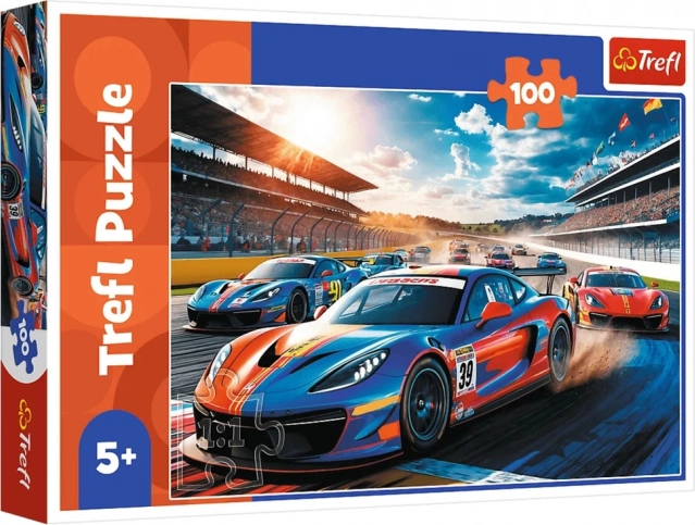 Puzzle 100 – auto da corsa veloce Trefl