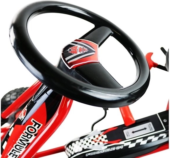 Kart a pedali + Pneumatici gonfiabili + Sedile regolabile – Rossa