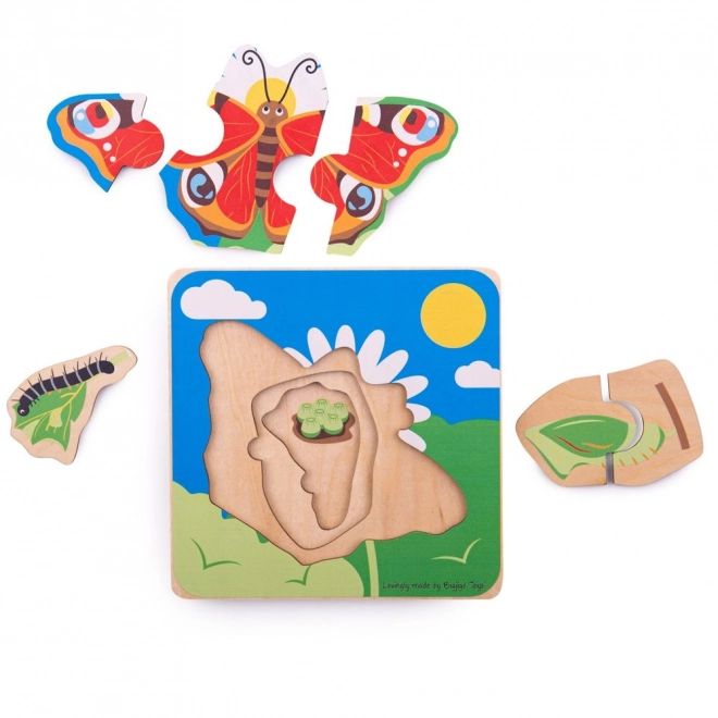 Puzzle a strati cicli vita della farfalla Bigjigs Toys