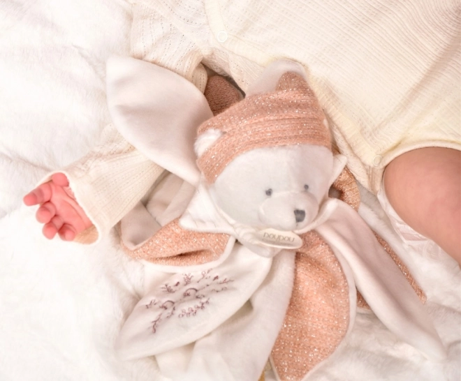 Set regalo Orsetto di peluche con cappello 25 cm rosa