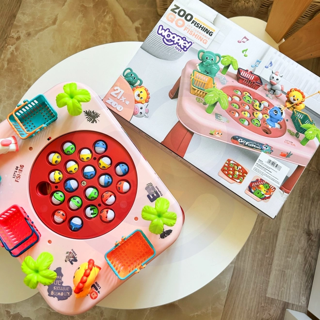Woopie gioco di abilità pescare i pesci tavolo interattivo rosa