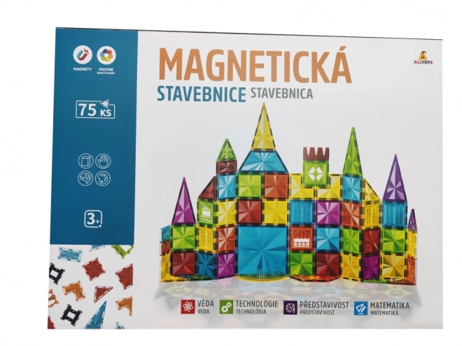 Costruzioni Magnetiche Colorate per Bambini 75 pezzi