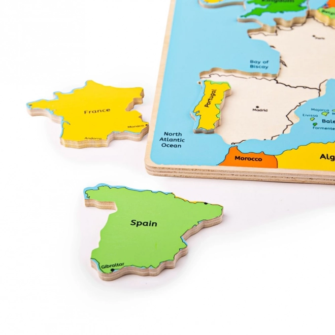 Puzzle di legno mappa dell'Europa Bigjigs Toys