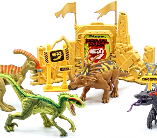 Primal Clash! Set di dinosauri combattenti 17 cm