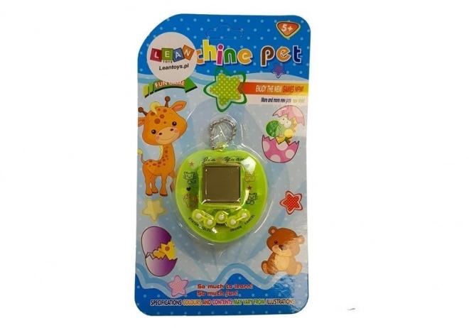 Gioco elettronico Tamagotchi verde con catenella