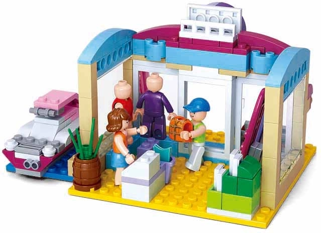 Tre minifigure con parti mobili