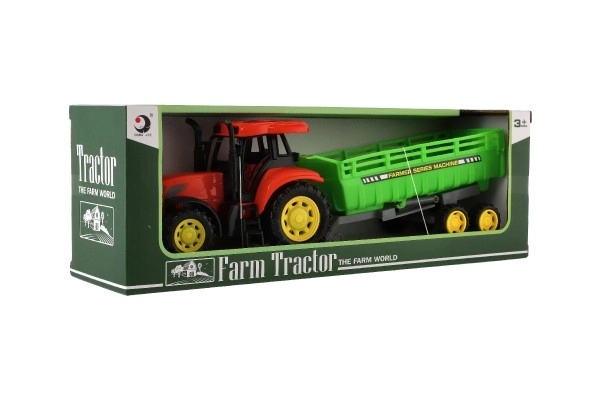 Trattore con Rimorchio in Plastica 35cm a Frizione