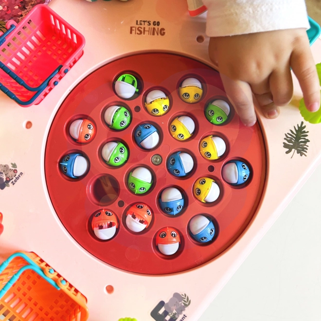 Woopie gioco di abilità pescare i pesci tavolo interattivo rosa