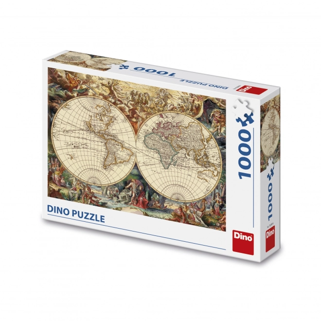 Puzzle Storica Mappa del Mondo 1000 Pezzi Dino