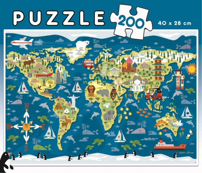 Puzzle Mappa del Mondo per Bambini