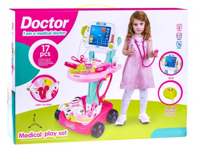 Carrello Giocattolo da Medico per Bambini