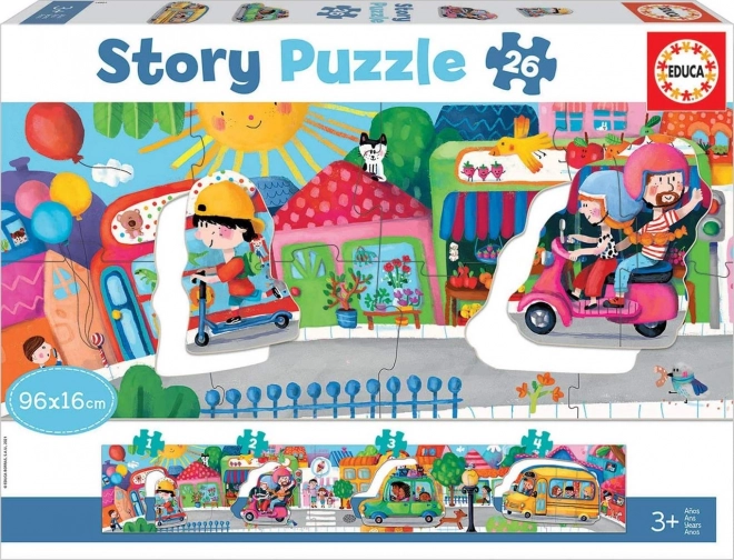 Puzzle Educa Storia Trasporti in Città 26 Pezzi