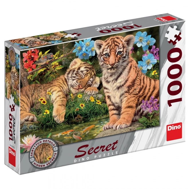 Puzzle Tigri 12 dettagli nascosti 1000 pezzi