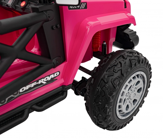 Auto elettrico per bambini rosa fuoristrada