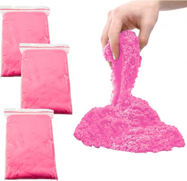 Set di sabbia magica rosa 3kg con accessori