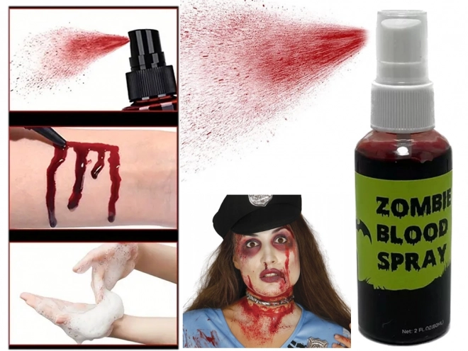 Spray sangue Halloween removibile trucco 60ml