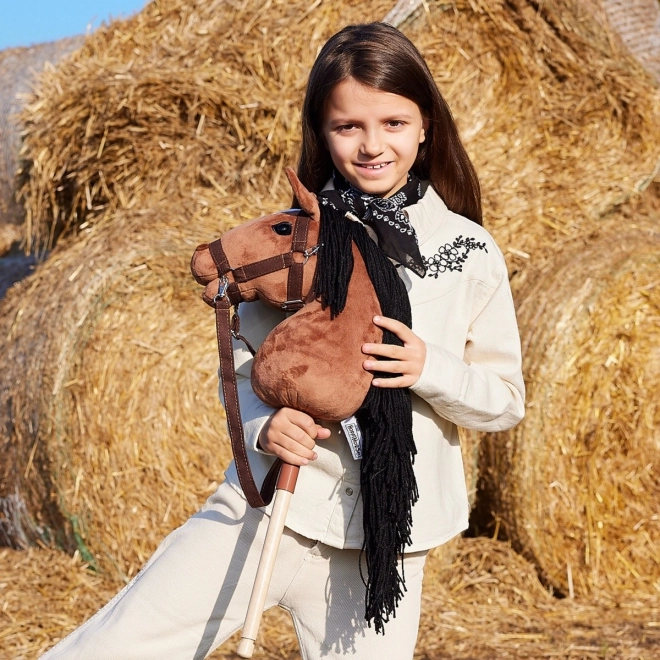 Cavallo a bastone Hobby Horse HOPPIHORSE marrone scuro
