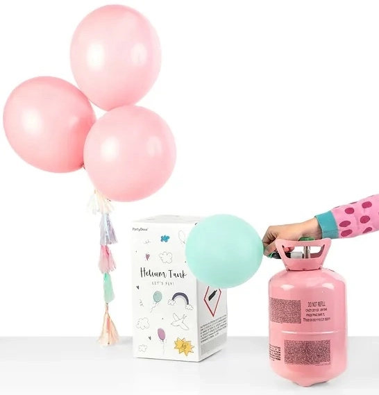 Bombola di elio per 30 palloncini rosa