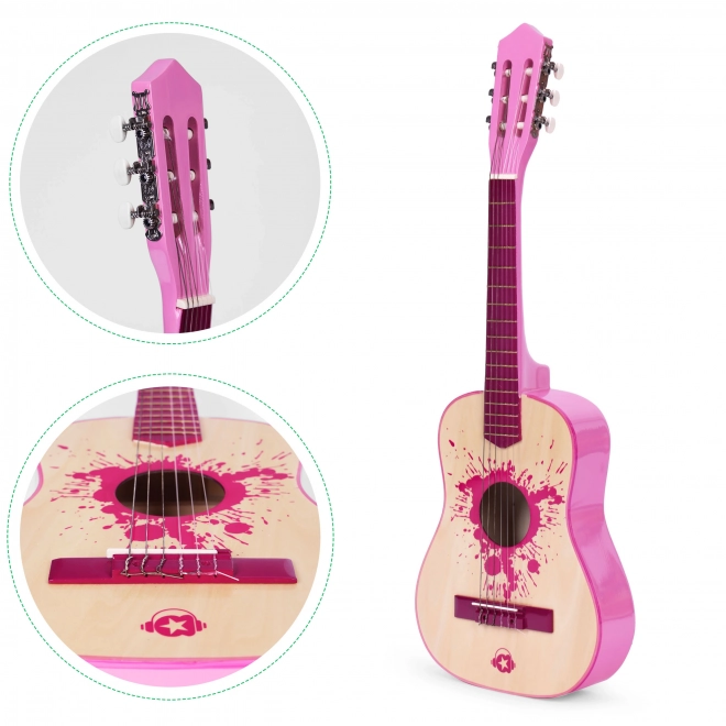 Chitarra per Bambini Rosa Grande