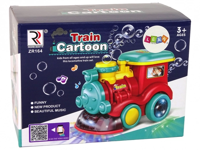 Locomotiva Bolle di Sapone con Luci e Suoni Blu