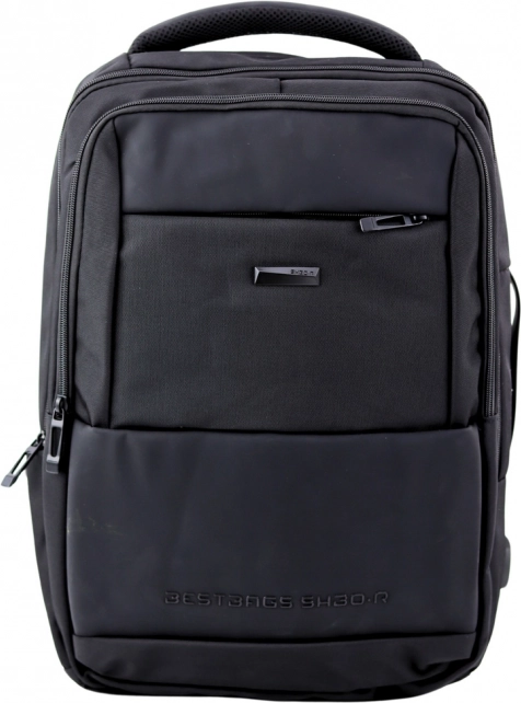 Zaino urbano con USB e cinghia pettorale nero 26L