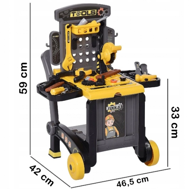 Officina fai-da-te pieghevole 3 in 1 per bambini