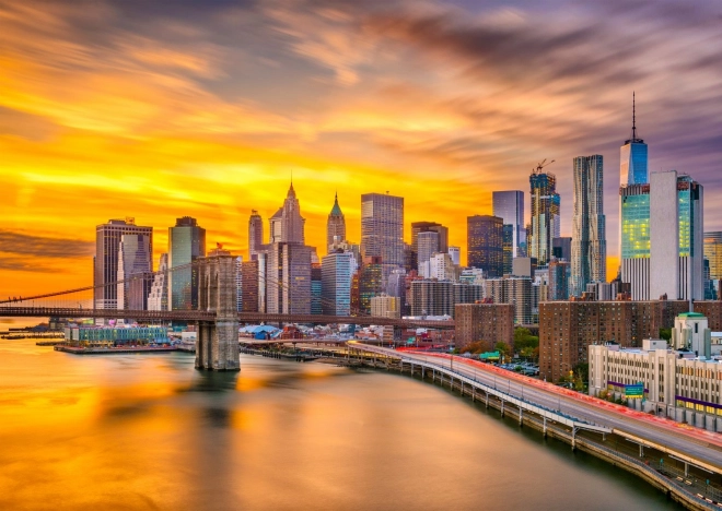 Puzzle Tramonto su New York 1000 pezzi