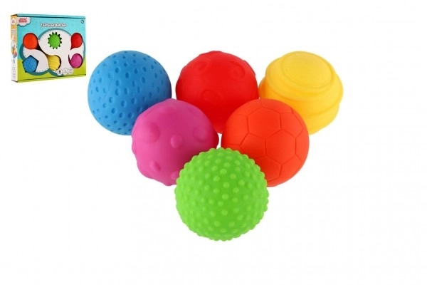 Set di 6 palline di gomma con texture