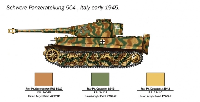 Modello in plastica Tigre Tedesco della Seconda Guerra Mondiale