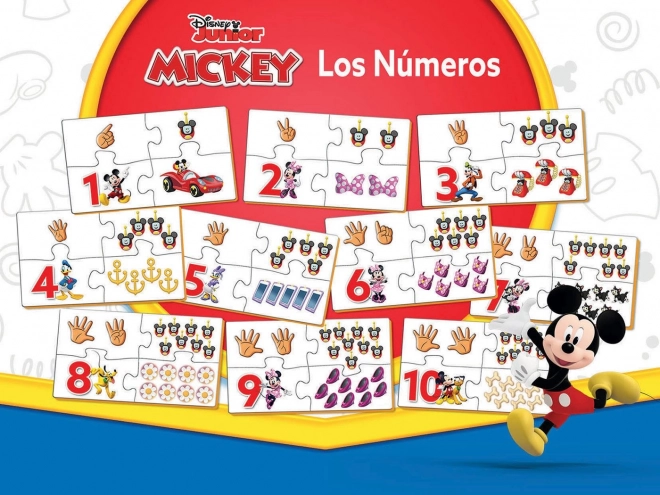 Puzzle educativi Mickey e amici: Conta 10x4 pezzi