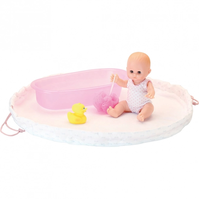 Bambola da bagno Petitcollin 28 cm con accessori Petit Câlin