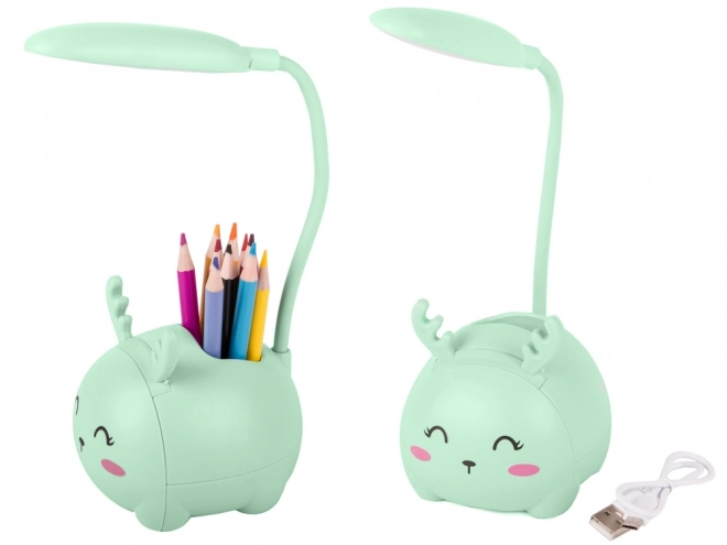 Lampada Notturna LED USB per Bambini con Organizzatore e Supporto per Telefono