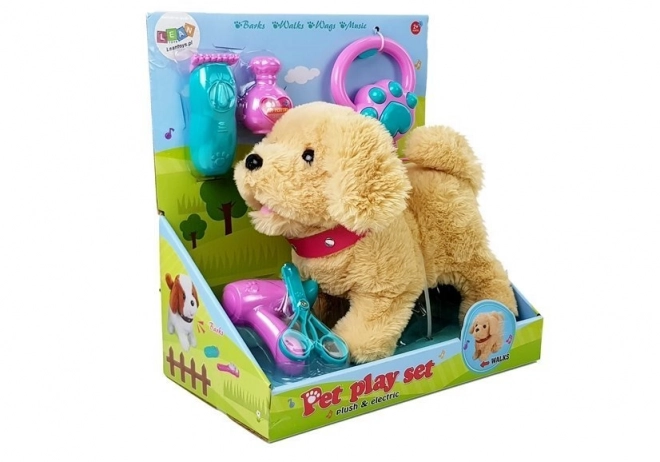 Cagnolino Peluche a Batteria con Accessori