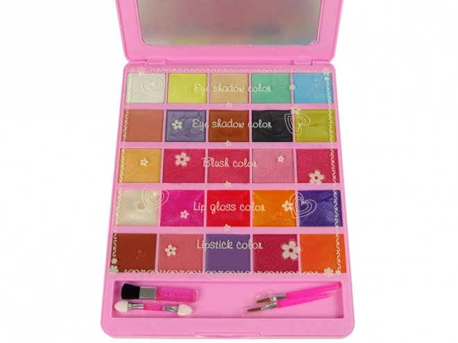 Set Bellezza Specchietto Palette Lucidalabbra Ombretti