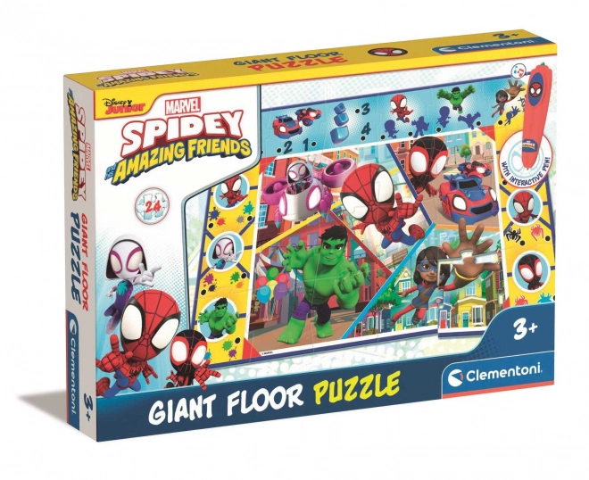 Puzzle da Pavimento con Penna Interattiva Spidey e i Suoi Amici