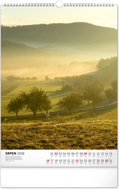 Calendario da parete Parchi Nazionali di Boemia e Moravia 2026